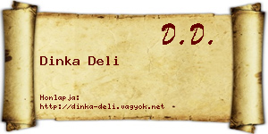 Dinka Deli névjegykártya